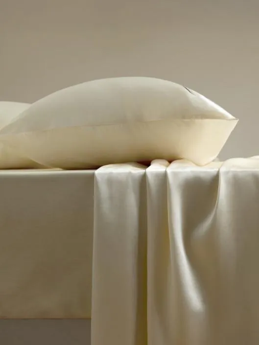 100 Mulberry Silk Fitted Sheet Bed Set With Exquisite Lily Embroidery USBS5180 Home Lilysilk Silk Bedding Sets