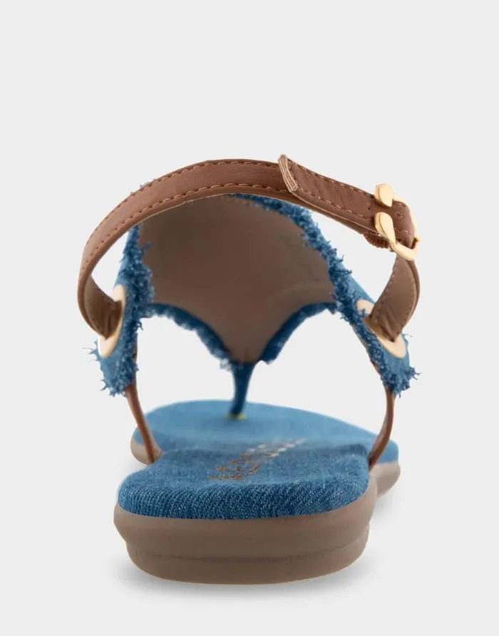 Aerosoles Comfortable Women039s Back Strap Thong Sandal In Denim Fabric Denim Fabric Denim Fabric Women Wide Width Sandals