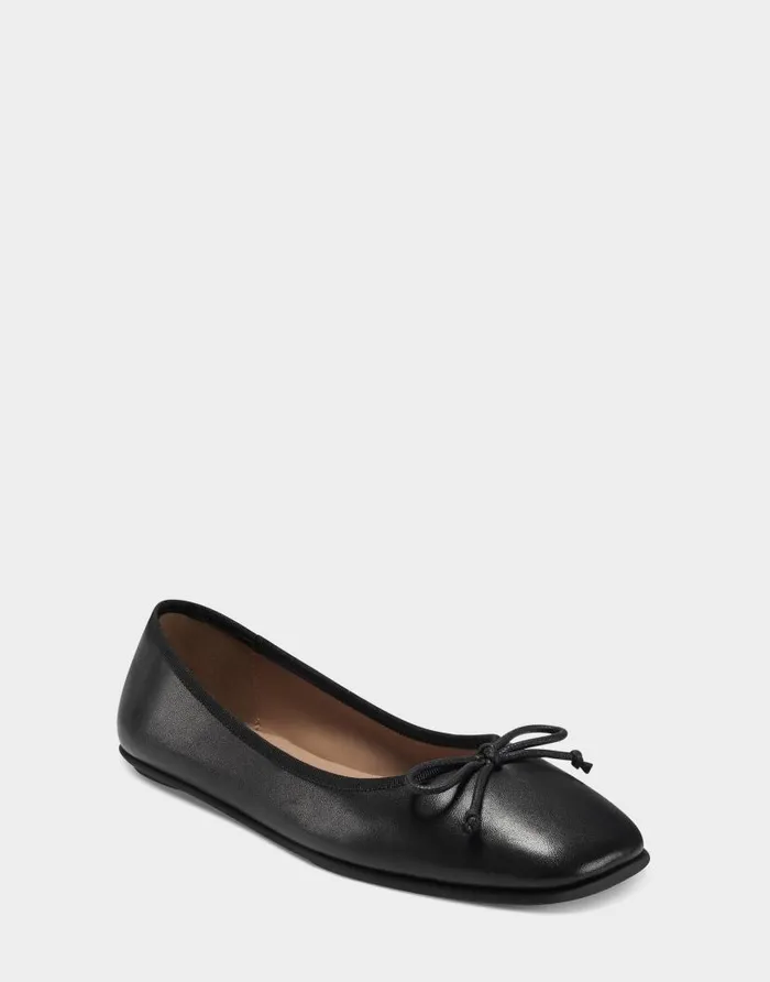 Aerosoles Comfortable Women039s Ballet Flat In Black Genuine Leather Black Leather Women Ballet