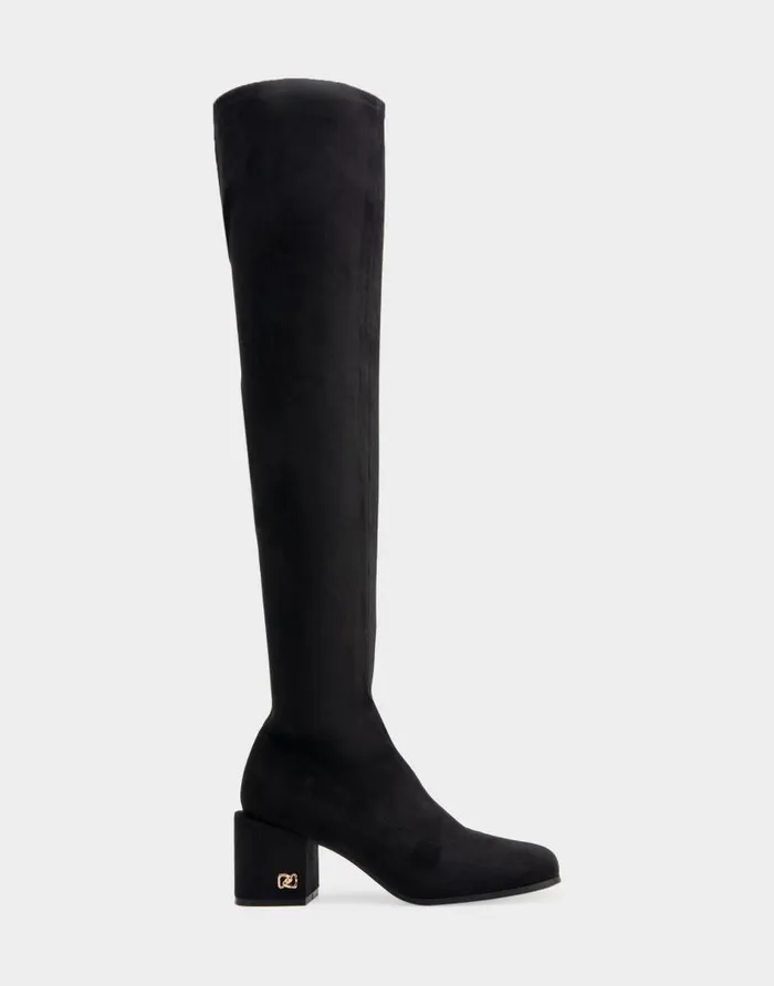 Aerosoles Comfortable Women039s Block Heel Over The Knee Boot In Black Stretch Faux Suede Black Stretch Faux Suede Women Over The Knee Boots Aerosoles Comfortable Women039s Block Heel Over The Knee Boot In Black Stretch Faux Suede Black Stretch Faux Suede Women Over The Knee Boots