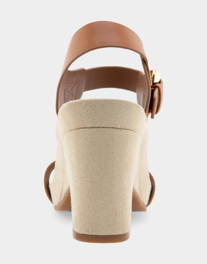 Aerosoles Comfortable Women039s Buckled Footbed Wedge Sandal In Tan Leather Tan Leather Women Dress