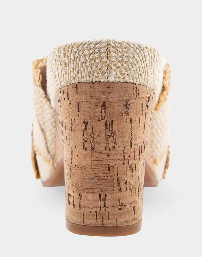 Aerosoles Comfortable Women039s Crisscross Footbed Wedge Sandal In Sand Raffia Combo Raffia Fabric Sand Raffia Combo Women Dress