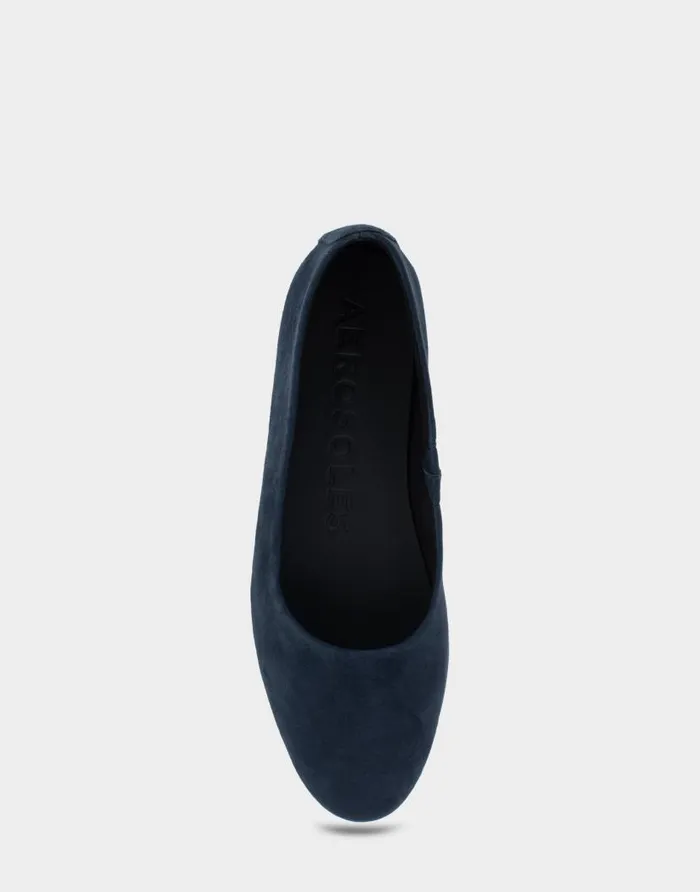 Aerosoles Comfortable Women039s Flat In Navy Genuine Suede Navy Genuine Suede Women Ballet