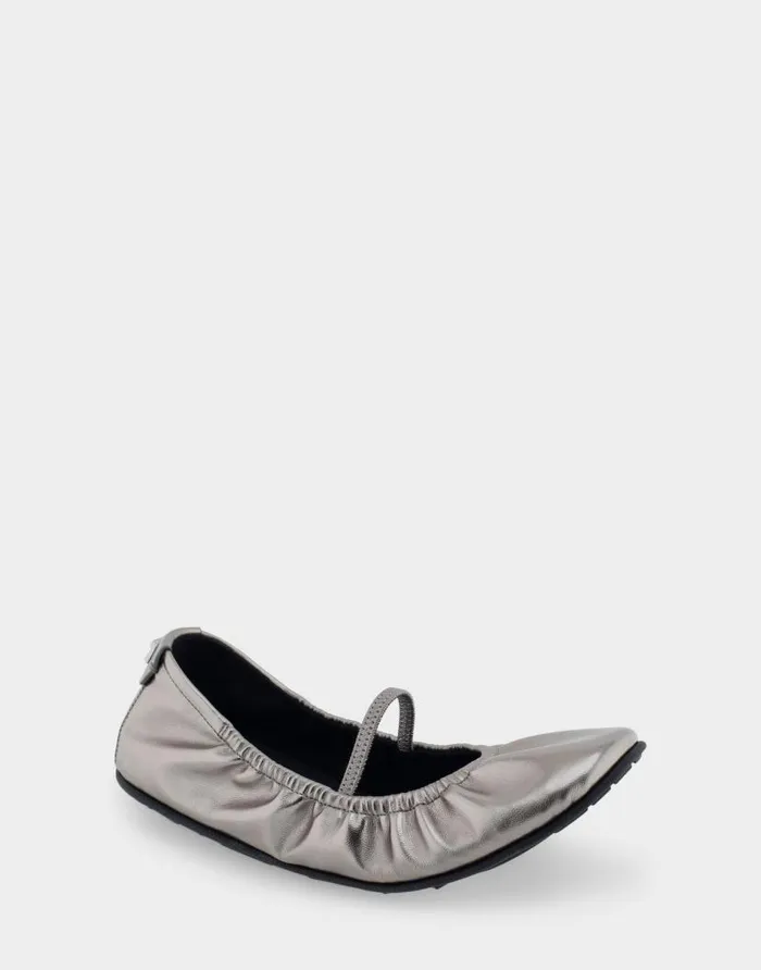 Aerosoles Comfortable Women039s Foldable Ballet Flat In Graphite Faux Leather Graphite Faux Leather Women Ballet