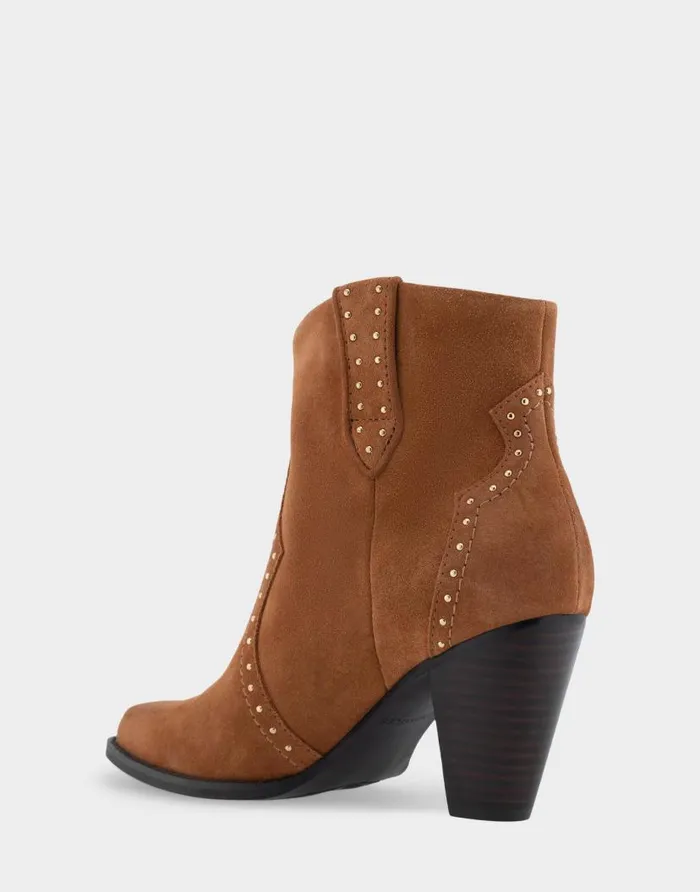 Aerosoles Comfortable Women039s Heeled Ankle Boot In Tan Genuine Suede Tan Genuine Suede Women Ankle Boots