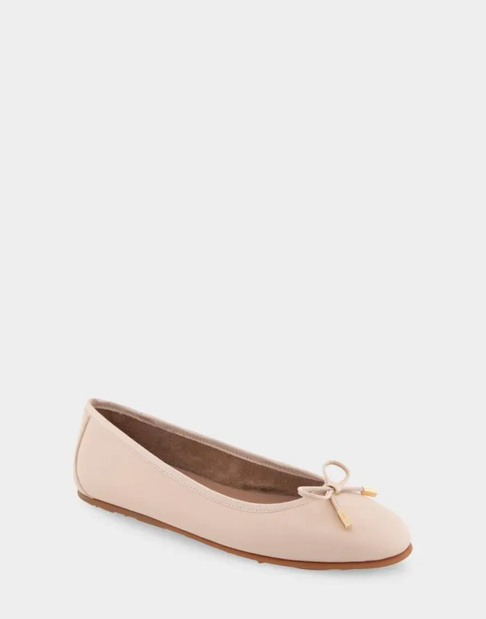 Aerosoles Comfortable Women039s Hidden Wedge Ballet Flat In Natural Genuine Leather Natural Genuine Leather Women Dress
