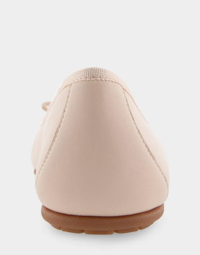 Aerosoles Comfortable Women039s Hidden Wedge Ballet Flat In Natural Genuine Leather Natural Genuine Leather Women Dress