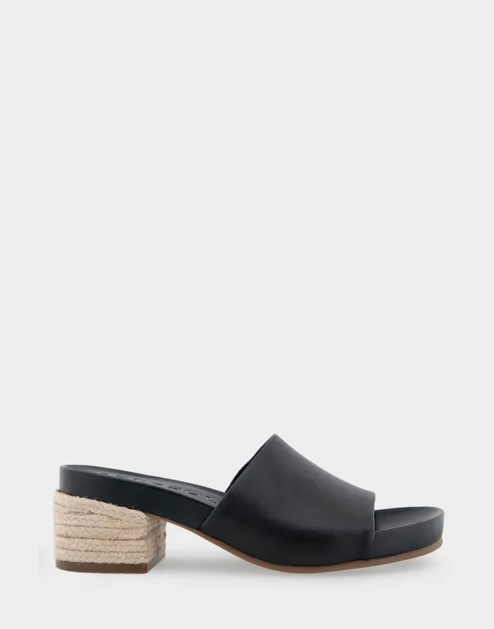 Aerosoles Comfortable Women039s Molded Footbed Low Block Heel Slide In Black Leather Black Leather Women Clogs and Mules Aerosoles Comfortable Women039s Molded Footbed Low Block Heel Slide In Black Leather Black Leather Women Clogs and Mules
