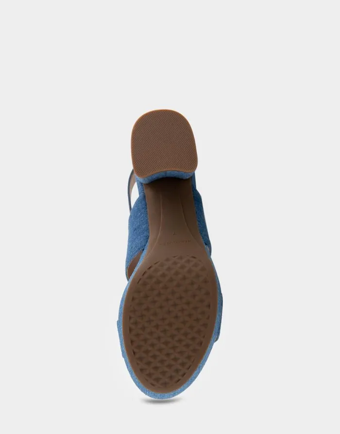 Aerosoles Comfortable Women039s Platform Sandal In Denim Fabric Denim Fabric Blue Denim Fabric Women Platforms