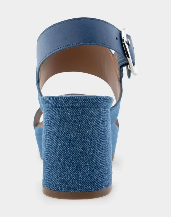 Aerosoles Comfortable Women039s Platform Sandal In Denim Fabric Denim Fabric Blue Denim Fabric Women Platforms