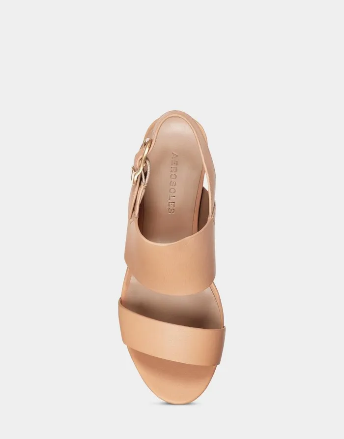 Aerosoles Comfortable Women039s Sandal In Nude Genuine Leather Nude Leather Women Dress