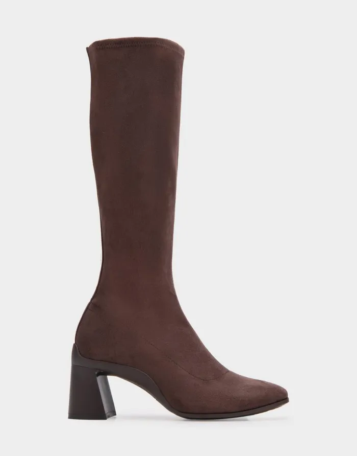 Aerosoles Comfortable Women039s Sculpted Heel Tall Shaft Boot In Brown Stretch Faux Suede Java Stretch Faux Suede Women Heeled Boots Aerosoles Comfortable Women039s Sculpted Heel Tall Shaft Boot In Brown Stretch Faux Suede Java Stretch Faux Suede Women Heeled Boots