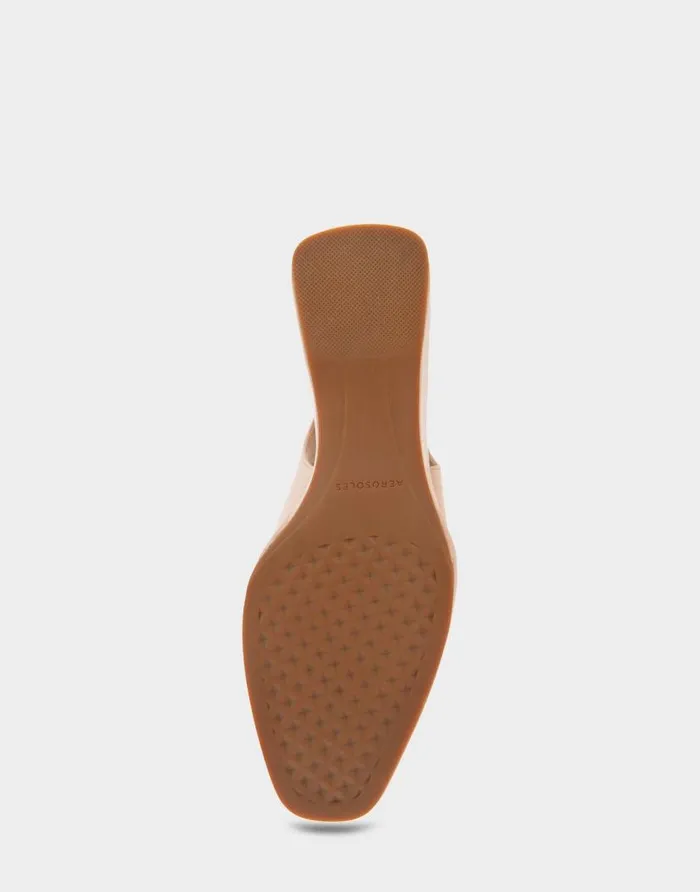 Aerosoles Comfortable Women039s Sculpted Wedge Slingback In Cipria Leather Cipria Leather Women Wedges