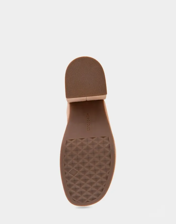 Aerosoles Comfortable Women039s Strappy Molded Footbed Platform Sandal In Tan Suede Tan Suede Women Clogs and Mules