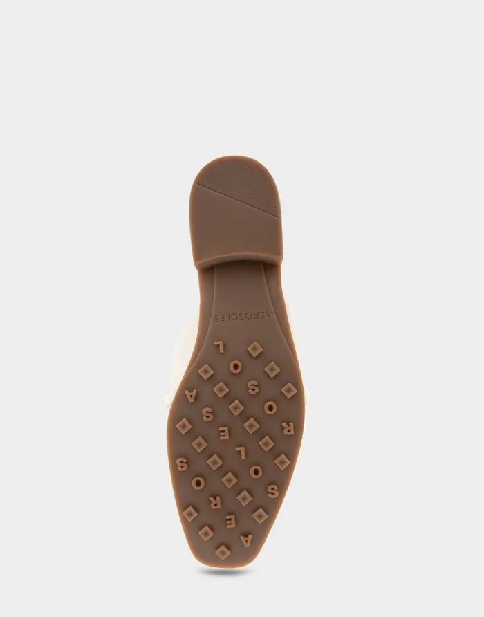 Aerosoles Comfortable Women039s Tailored Slip On Loafer In Eggnog Pebbled Leather Eggnog Pebbled Leather Women Loafers