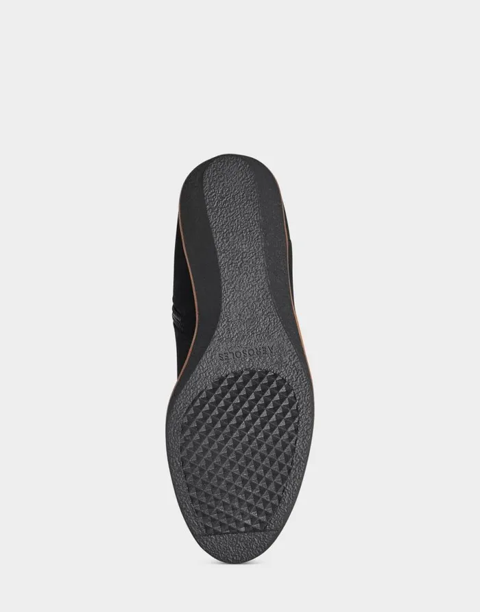 Aerosoles Comfortable Women039s Tall Boot In Black Faux Suede Black Faux Suede Women Wedges