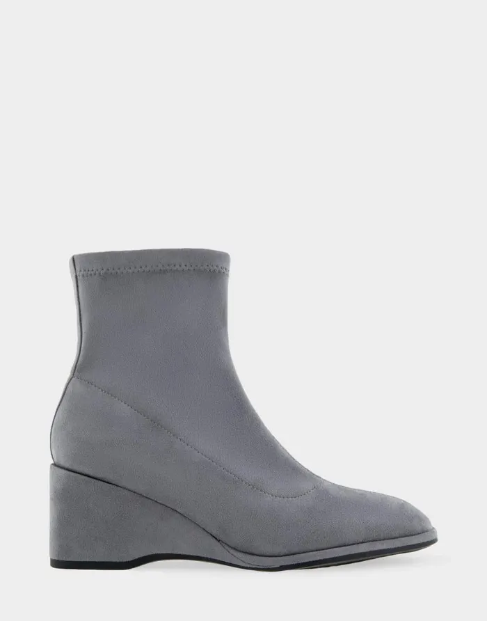 Aerosoles Comfortable Women039s Wedge Heel Ankle Boot In Grey Faux Suede Grey Faux Suede Women Wide Width Boots Aerosoles Comfortable Women039s Wedge Heel Ankle Boot In Grey Faux Suede Grey Faux Suede Women Wide Width Boots