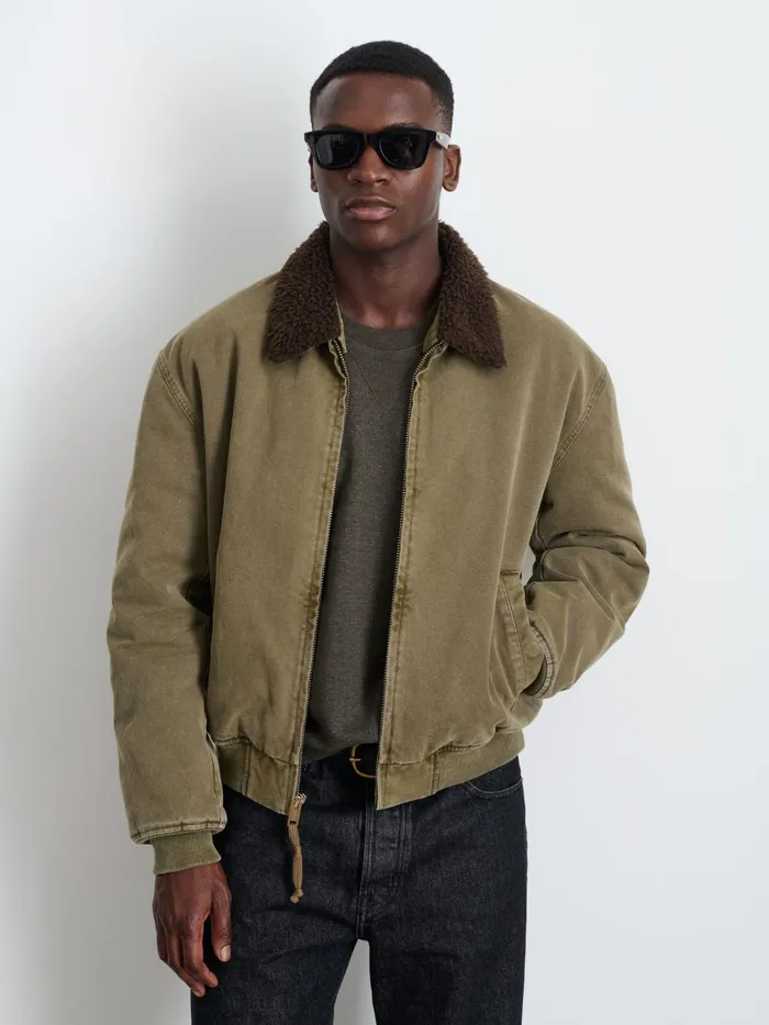 Alex Mill Jackets Coats Men Flight Jacket In Canvas