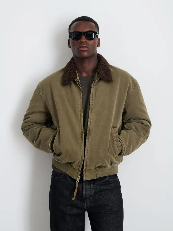 Alex Mill Jackets Coats Men Flight Jacket In Canvas