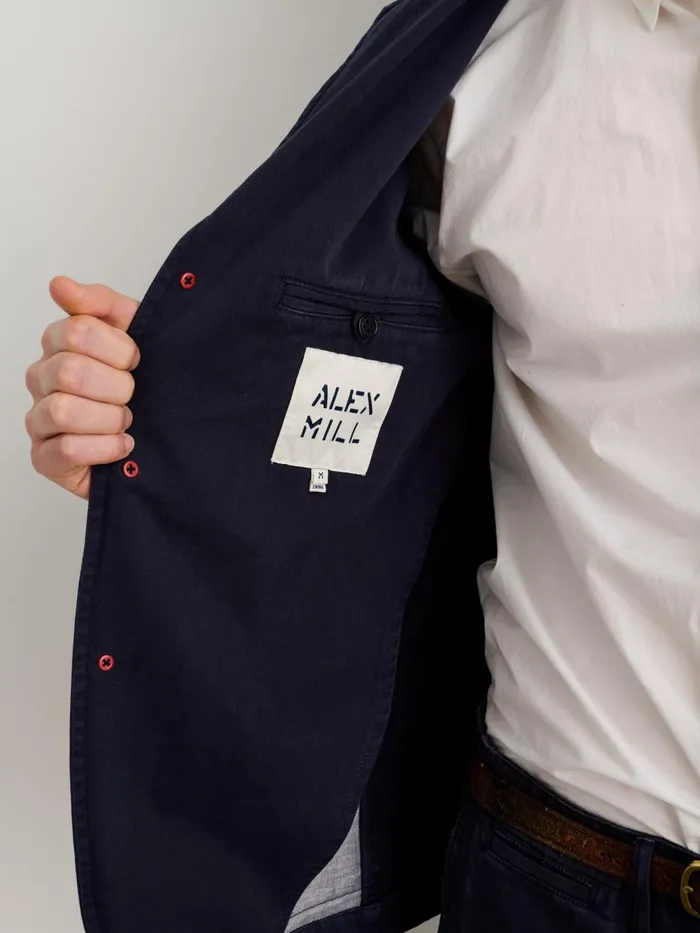 Alex Mill Jackets Coats Men Mill Blazer In Vintage Wash Chino Dark Navy