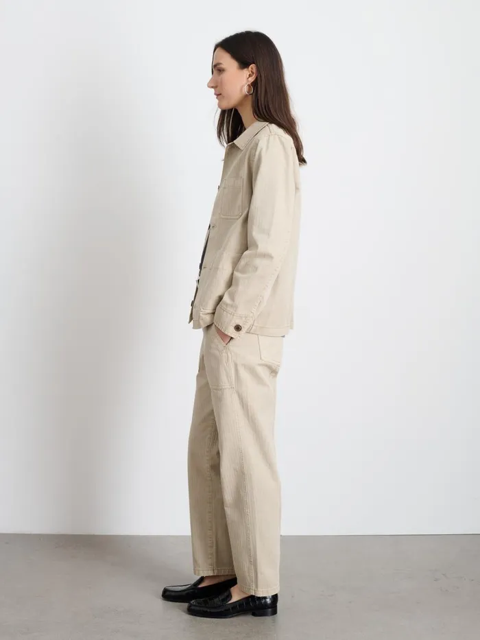 Alex Mill Jackets Outerwear Women Britt Work Jacket In Herringbone Putty