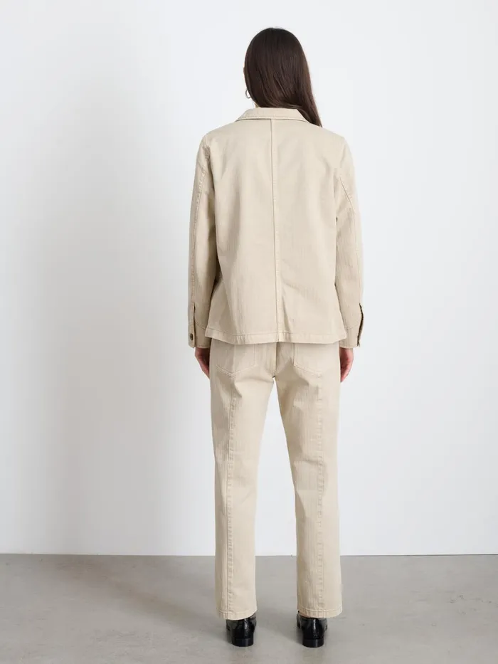 Alex Mill Jackets Outerwear Women Britt Work Jacket In Herringbone Putty