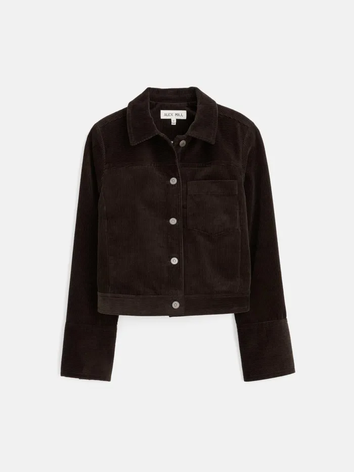 Alex Mill Jackets Outerwear Women Camden Jacket In Corduroy Chocolate