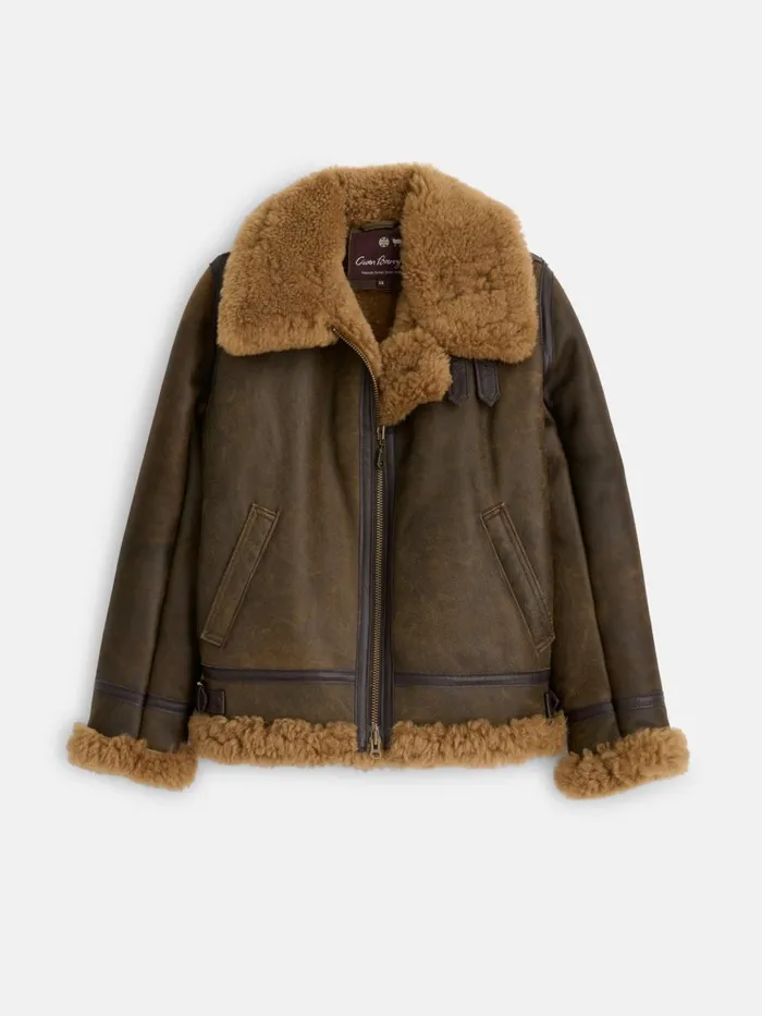 Alex Mill Jackets Outerwear Women Owen Barry Amy Aviator Shearling Coat