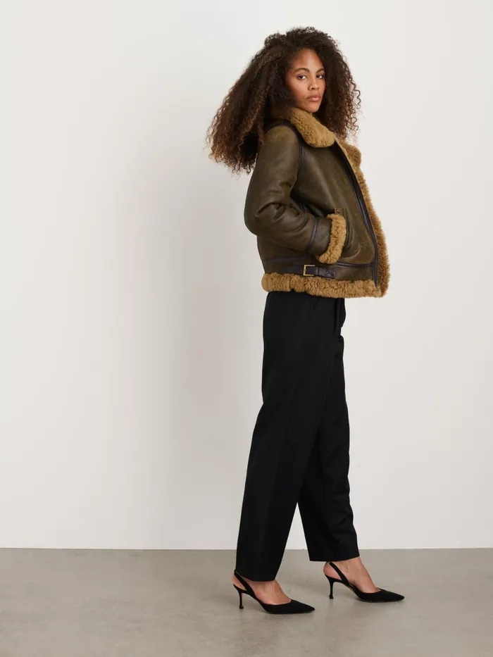 Alex Mill Jackets Outerwear Women Owen Barry Amy Aviator Shearling Coat