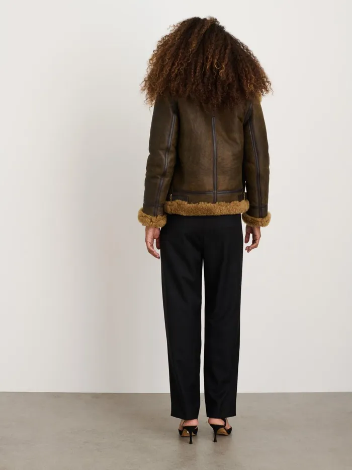 Alex Mill Jackets Outerwear Women Owen Barry Amy Aviator Shearling Coat