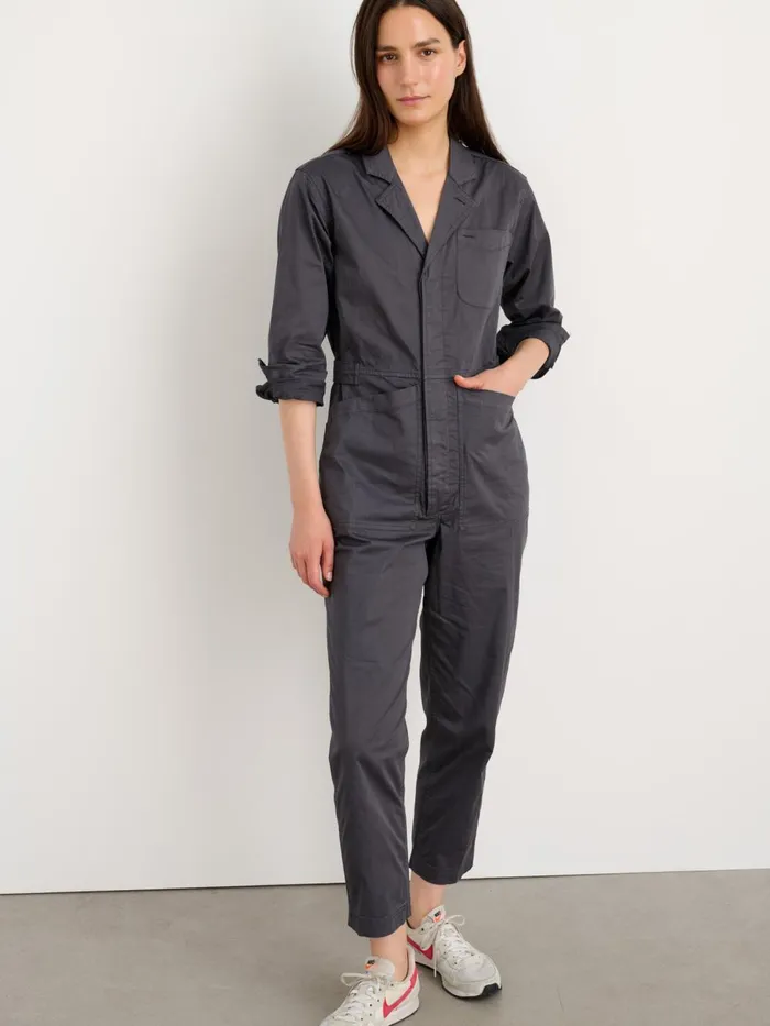 Alex Mill Jumpsuits Women Standard Jumpsuit In Cotton Twill Iron Grey