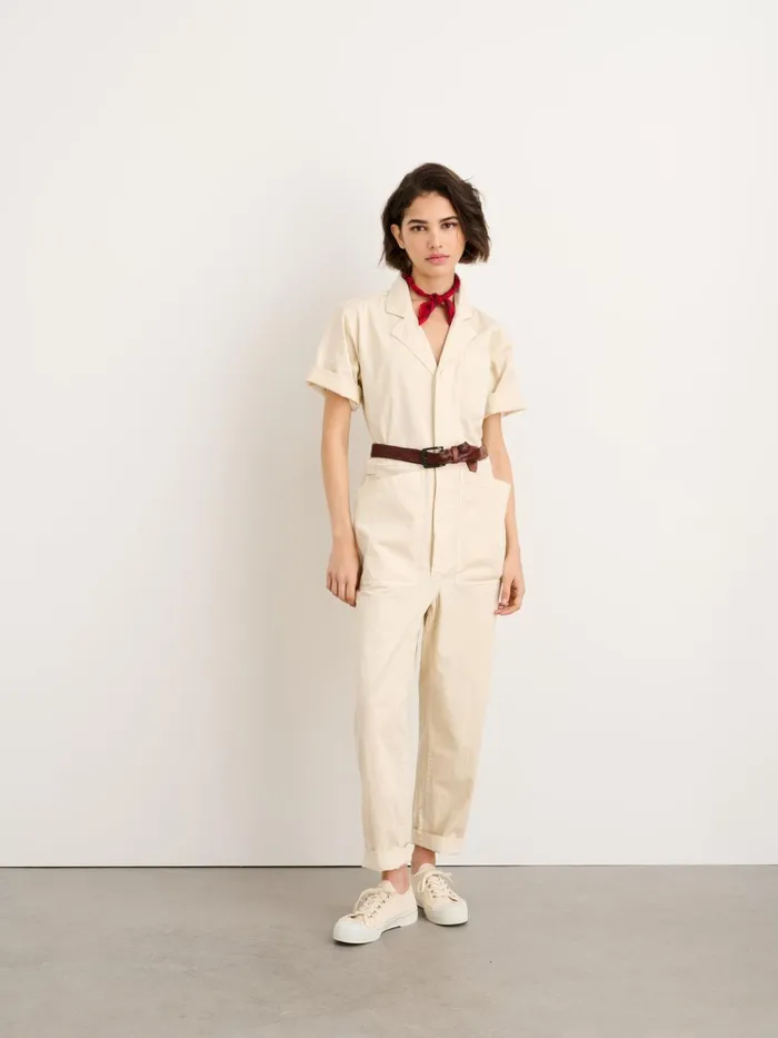 Alex Mill Jumpsuits Women Standard Short Sleeve Jumpsuit Oatmilk
