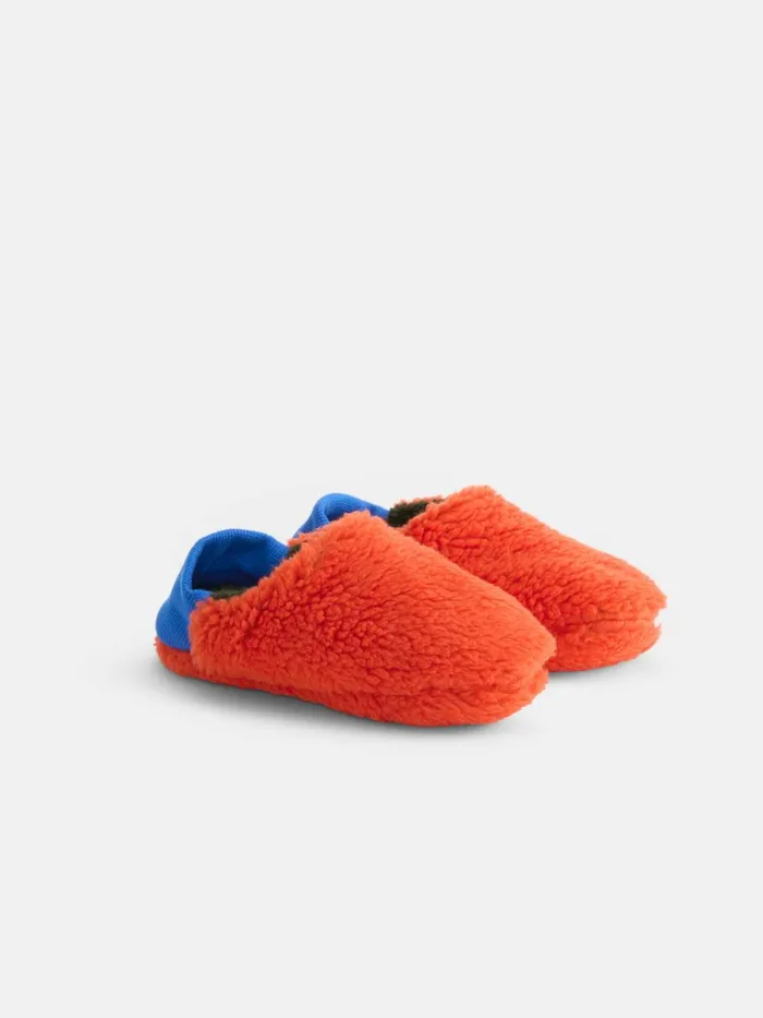 Alex Mill Men Sherpa House Shoes Orange