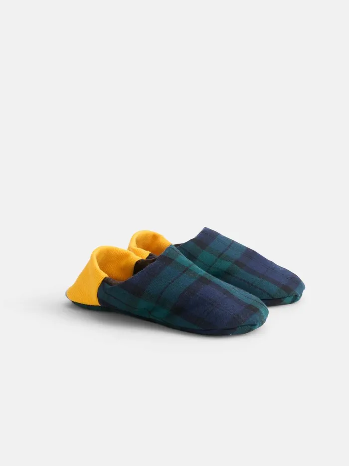 Alex Mill Pajamas Slippers Women Wool Tartan House Shoes