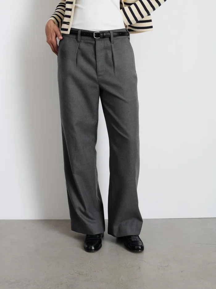 Alex Mill Set Dressing Women Soho Trouser In Wool Charcoal