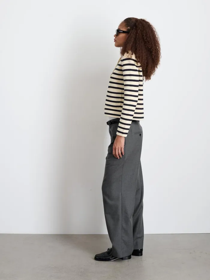 Alex Mill Set Dressing Women Soho Trouser In Wool Charcoal