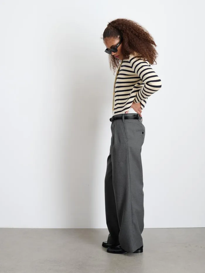Alex Mill Set Dressing Women Soho Trouser In Wool Charcoal