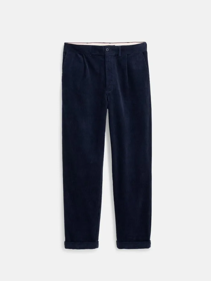 Alex Mill Suiting Blazers Men Standard Pleated Pant In Corduroy Dark Navy