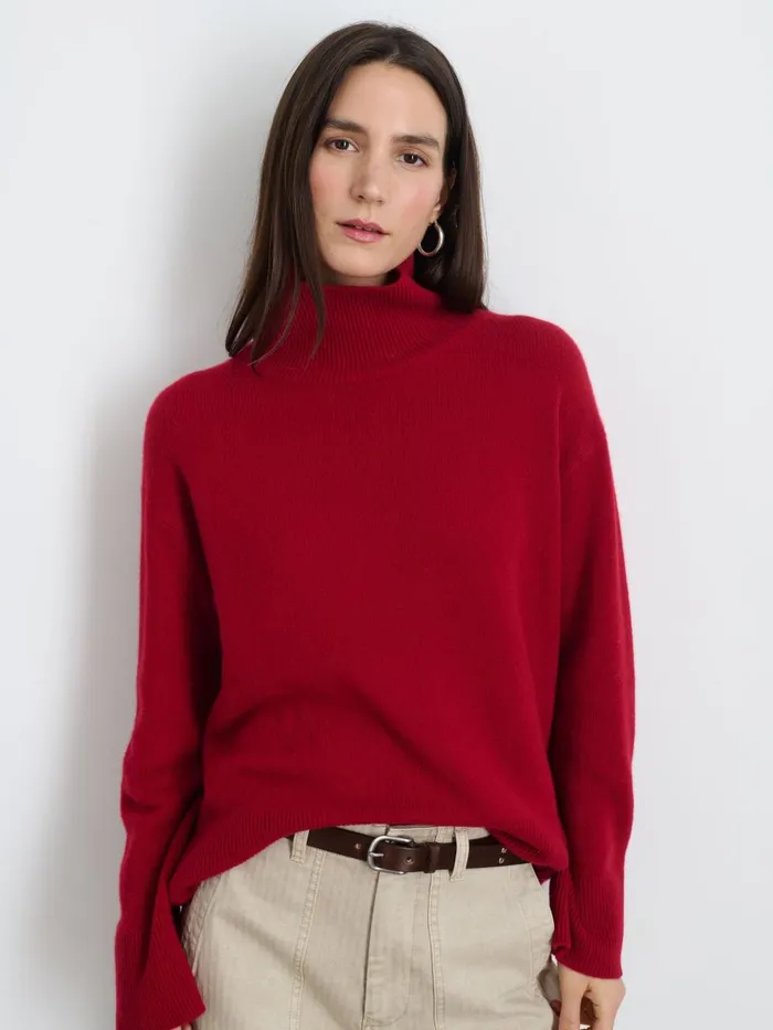 Alex Mill Sweaters Women Cecile Turtleneck In Cashmere Garnet