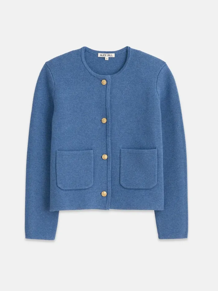 Alex Mill Sweaters Women Paris Sweater Jacket Harbour Blue