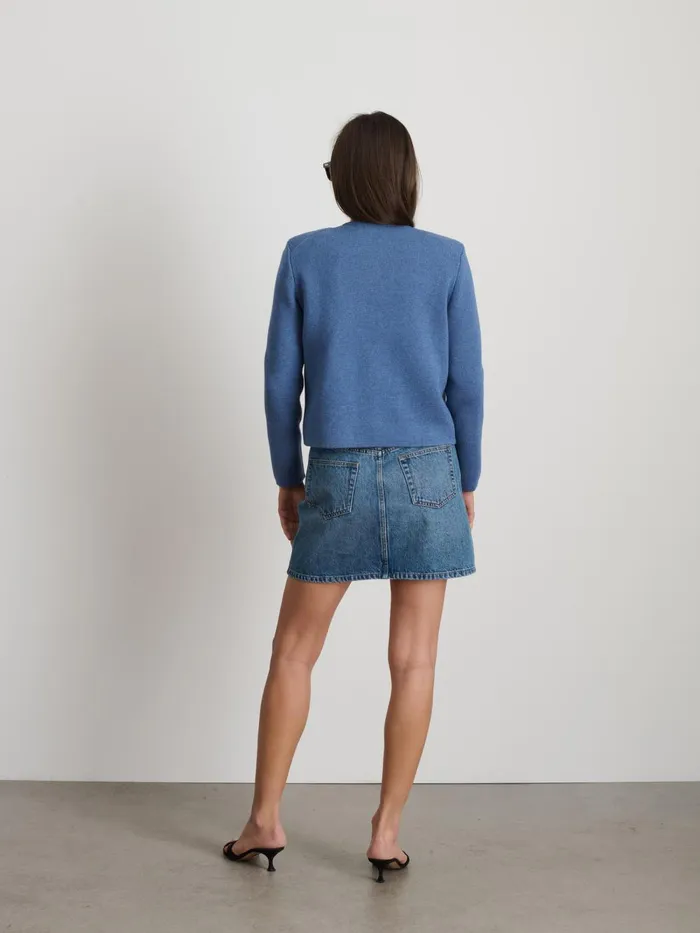 Alex Mill Sweaters Women Paris Sweater Jacket Harbour Blue
