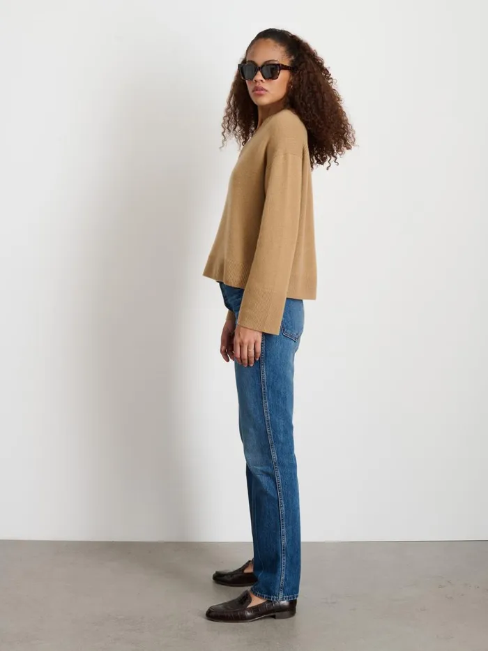 Alex Mill Sweaters Women Rowan VNeck In Cashmere Light Camel