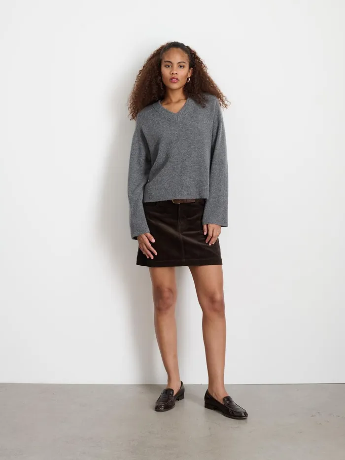 Alex Mill Sweaters Women Rowan VNeck In Cashmere Sterling Grey