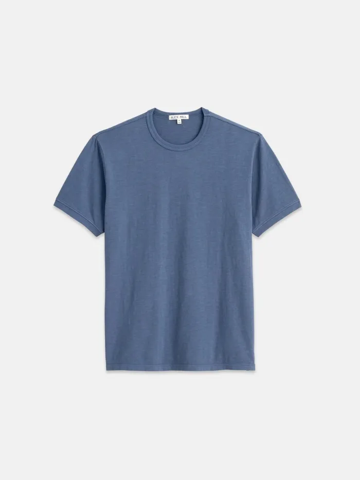 Alex Mill Tees Polos Men Standard TShirt In Slub Cotton Vintage Indigo