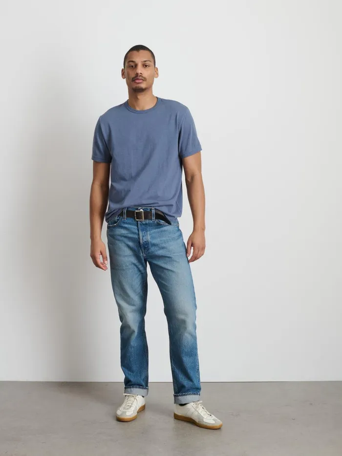 Alex Mill Tees Polos Men Standard TShirt In Slub Cotton Vintage Indigo