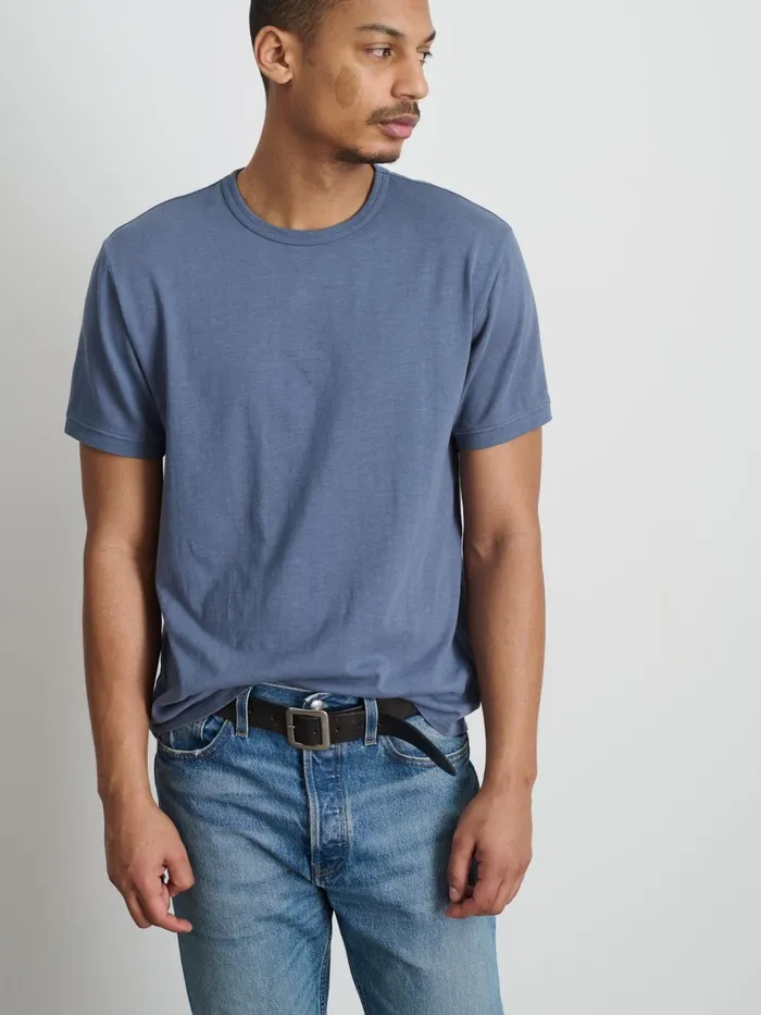 Alex Mill Tees Polos Men Standard TShirt In Slub Cotton Vintage Indigo