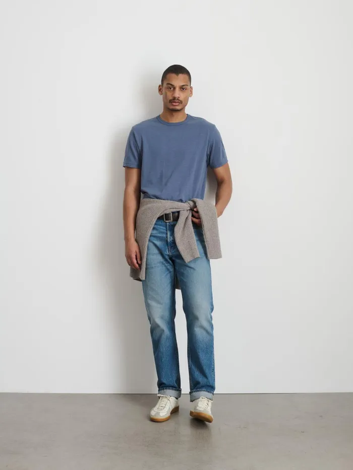 Alex Mill Tees Polos Men Standard TShirt In Slub Cotton Vintage Indigo