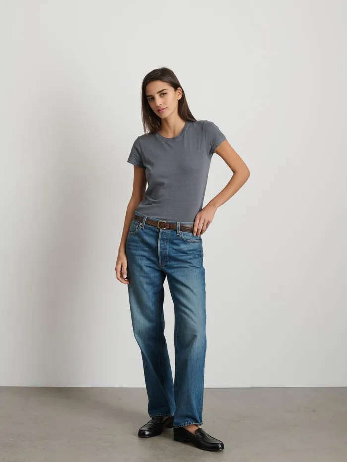 Alex Mill Tees Tanks Women Prospect Tee In Cotton Jersey Charcoal
