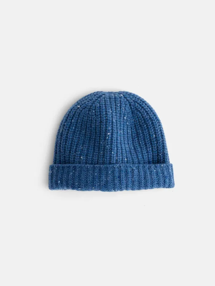 Alex Mill Women Cashmere Donegal Beanie Blue Donegal