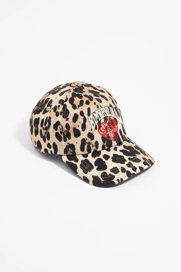 Animal Print Cotton Cap Leopard Natural Women Bimba Y Lola Hats And Caps